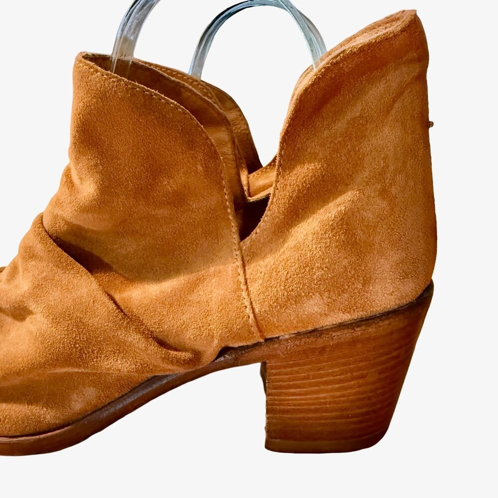 Sundance Suede Leather Open Toe Ankle Booties Chunky Heel Shoes Boots 40 9 / 9.5 - Picture 9 of 16